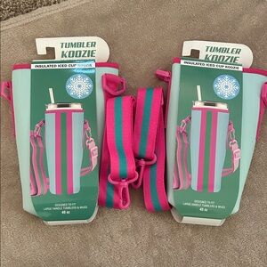 Pink and Blue (2) Tumbler Koozie “new”